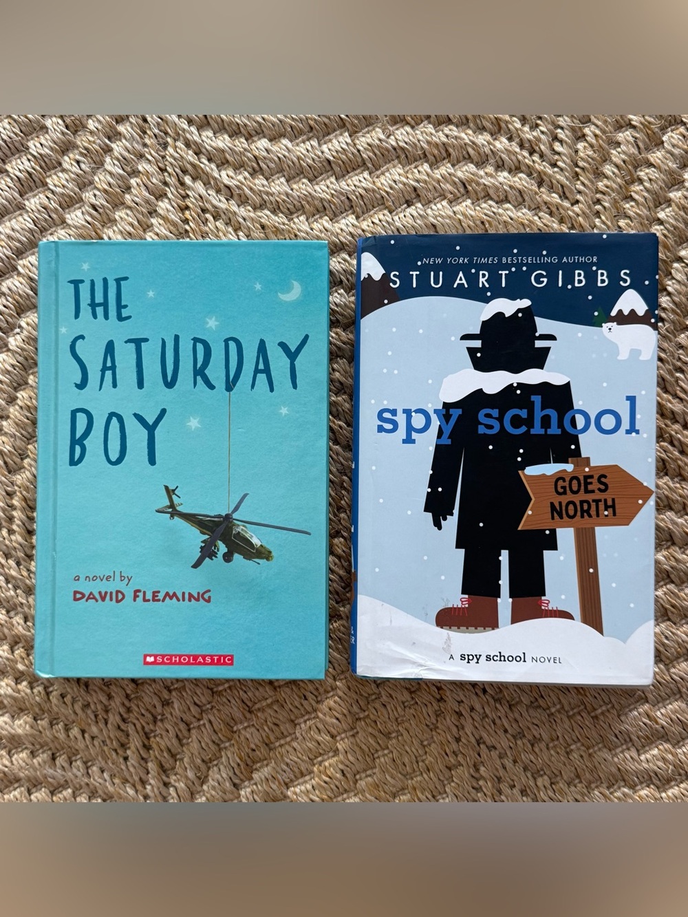Spy School Goes North & The Saturday Boy Scholastic Book Set  Hardcover Novels